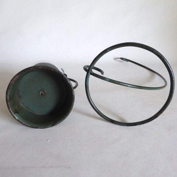 NEW 13.75” HANGING METAL & GLASS LANTERN TEA LIGHT CANDLE HOLDER STAND ODDITY - Picture 13 of 13